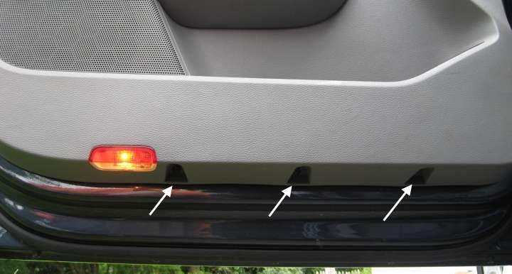 How to remove the door card interior panel on a VW Golf Jetta